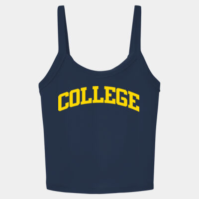 Ladies Micro Rib Spaghetti Strap Tank Thumbnail