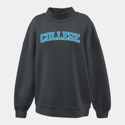 Ladies Patterened Mock Neck Thumbnail