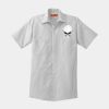 Short Sleeve Striped Industrial Work Shirt Thumbnail