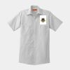 Short Sleeve Striped Industrial Work Shirt Thumbnail