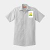 Short Sleeve Striped Industrial Work Shirt Thumbnail