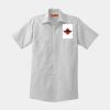 Short Sleeve Striped Industrial Work Shirt Thumbnail