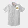 Short Sleeve Striped Industrial Work Shirt Thumbnail