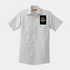 Short Sleeve Striped Industrial Work Shirt Thumbnail