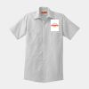 Short Sleeve Striped Industrial Work Shirt Thumbnail