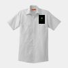 Short Sleeve Striped Industrial Work Shirt Thumbnail