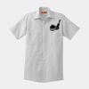 Short Sleeve Striped Industrial Work Shirt Thumbnail