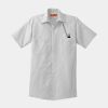 Short Sleeve Striped Industrial Work Shirt Thumbnail