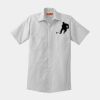 Short Sleeve Striped Industrial Work Shirt Thumbnail