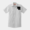 Short Sleeve Striped Industrial Work Shirt Thumbnail