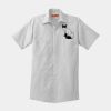 Short Sleeve Striped Industrial Work Shirt Thumbnail