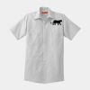 Short Sleeve Striped Industrial Work Shirt Thumbnail