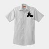 Short Sleeve Striped Industrial Work Shirt Thumbnail