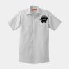 Short Sleeve Striped Industrial Work Shirt Thumbnail