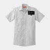 Short Sleeve Striped Industrial Work Shirt Thumbnail