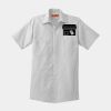 Short Sleeve Striped Industrial Work Shirt Thumbnail