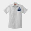 Short Sleeve Striped Industrial Work Shirt Thumbnail