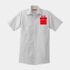 Short Sleeve Striped Industrial Work Shirt Thumbnail