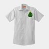 Short Sleeve Striped Industrial Work Shirt Thumbnail