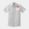 Short Sleeve Striped Industrial Work Shirt Thumbnail
