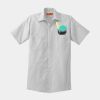 Short Sleeve Striped Industrial Work Shirt Thumbnail