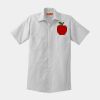 Short Sleeve Striped Industrial Work Shirt Thumbnail