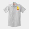 Short Sleeve Striped Industrial Work Shirt Thumbnail
