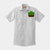 Short Sleeve Striped Industrial Work Shirt Thumbnail