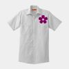 Short Sleeve Striped Industrial Work Shirt Thumbnail
