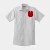 Short Sleeve Striped Industrial Work Shirt Thumbnail