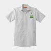 Short Sleeve Striped Industrial Work Shirt Thumbnail