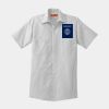 Short Sleeve Striped Industrial Work Shirt Thumbnail