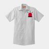 Short Sleeve Striped Industrial Work Shirt Thumbnail
