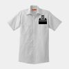 Short Sleeve Striped Industrial Work Shirt Thumbnail