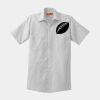 Short Sleeve Striped Industrial Work Shirt Thumbnail