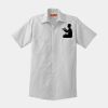 Short Sleeve Striped Industrial Work Shirt Thumbnail