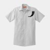 Short Sleeve Striped Industrial Work Shirt Thumbnail