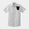 Short Sleeve Striped Industrial Work Shirt Thumbnail