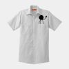 Short Sleeve Striped Industrial Work Shirt Thumbnail