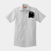 Short Sleeve Striped Industrial Work Shirt Thumbnail