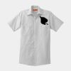 Short Sleeve Striped Industrial Work Shirt Thumbnail