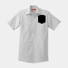 Short Sleeve Striped Industrial Work Shirt Thumbnail
