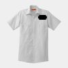 Short Sleeve Striped Industrial Work Shirt Thumbnail