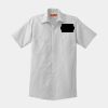 Short Sleeve Striped Industrial Work Shirt Thumbnail