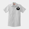 Short Sleeve Striped Industrial Work Shirt Thumbnail