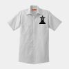 Short Sleeve Striped Industrial Work Shirt Thumbnail