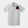 Short Sleeve Striped Industrial Work Shirt Thumbnail
