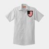 Short Sleeve Striped Industrial Work Shirt Thumbnail