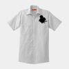 Short Sleeve Striped Industrial Work Shirt Thumbnail